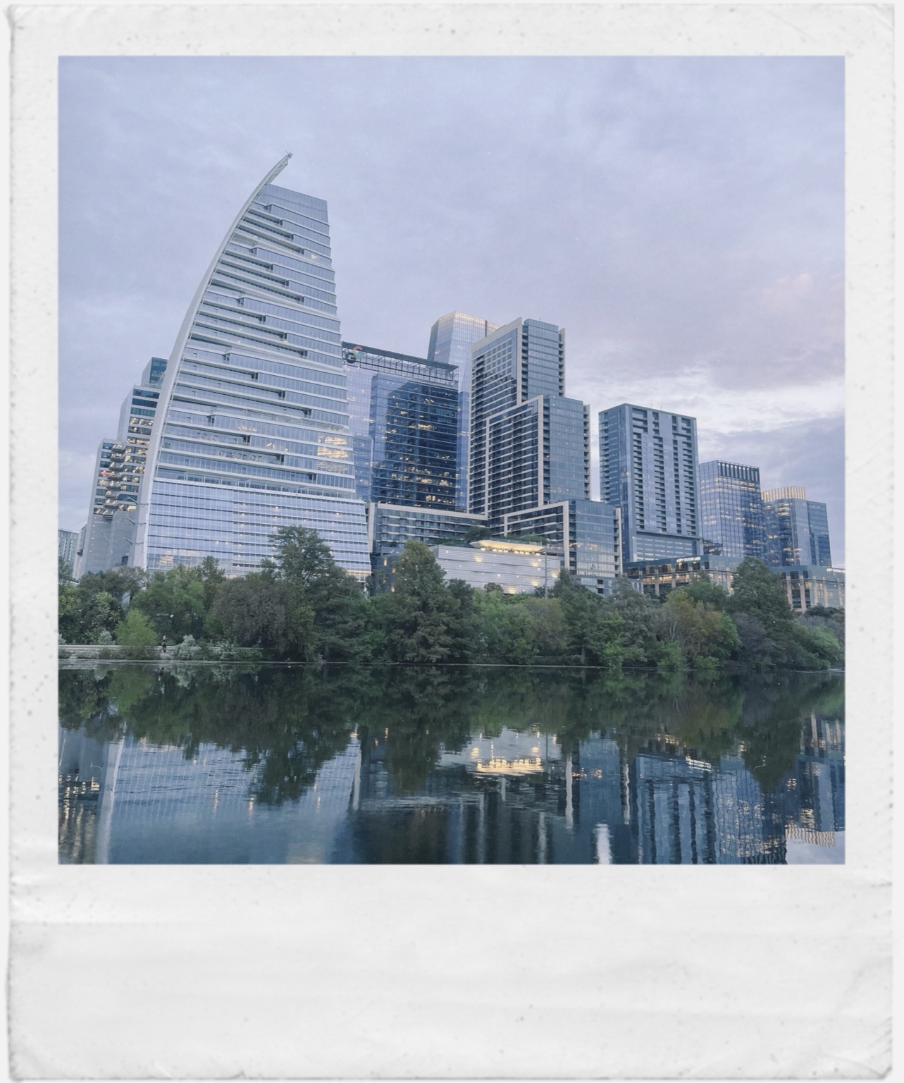 Austin skyline by the water